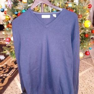 Calvin Klein Men's Navy V-Neck Sweater